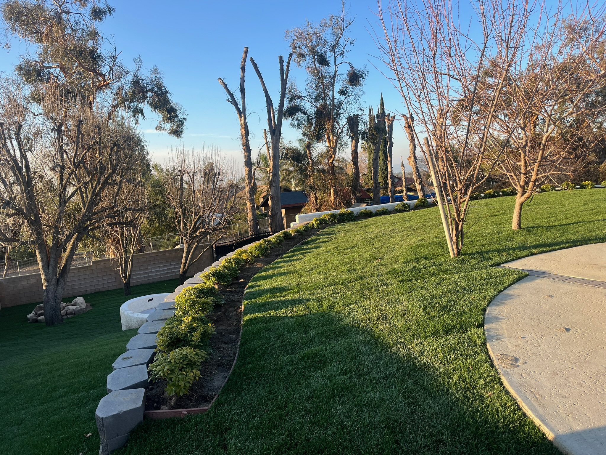 Outdoor landscape work